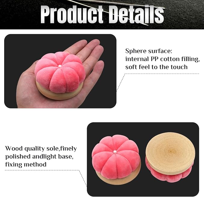 Uxney Pin Cushion, Wooden Sewing Pin Cushion Pincushion Needle Cushion - Image 4