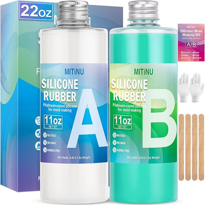 22 oz Liquid Silicone Mold Making Kit, 15A Mold Making Liquid Silicone Rubber by MITINU