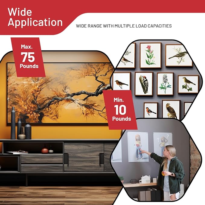 303-Piece Picture Hanging Assortment, Heavy Duty Hooks, and Metal Wall Hooks - Image 9