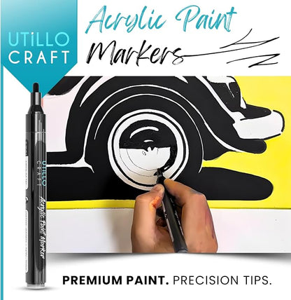 Black Paint Marker Medium Tip for Pumpkin Painting and Costumes | Bold - Image 2