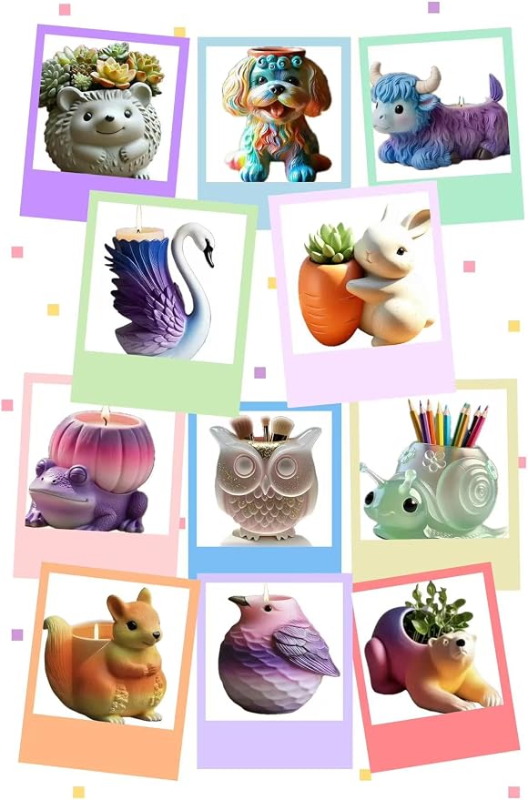 Animal Resin Molds Silicone 3D Cute Snail Epoxy Resin Plaster Candle Holder Wax - Image 6