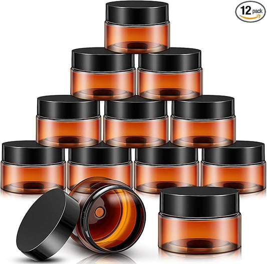 SATINIOR 12 Pack 12 oz Plastic Container Jars by SATINIOR