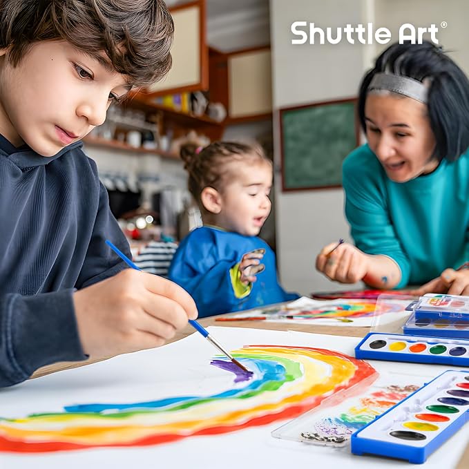 Shuttle Art 40 Pack Watercolor Paint Set, 8 Colors Watercolor Paint - Image 6