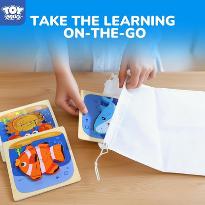 TOY Life Toddler Puzzles Ages 2-4, Wooden Puzzles - Image 6