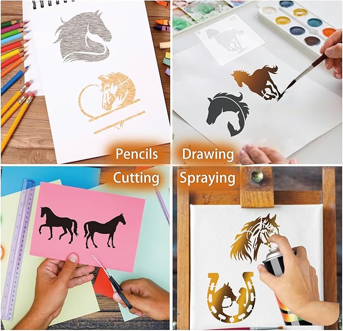Small Stencils for Painting on Wood Reusable, 3 Inch Reusable Stencil for Craft - Image 2