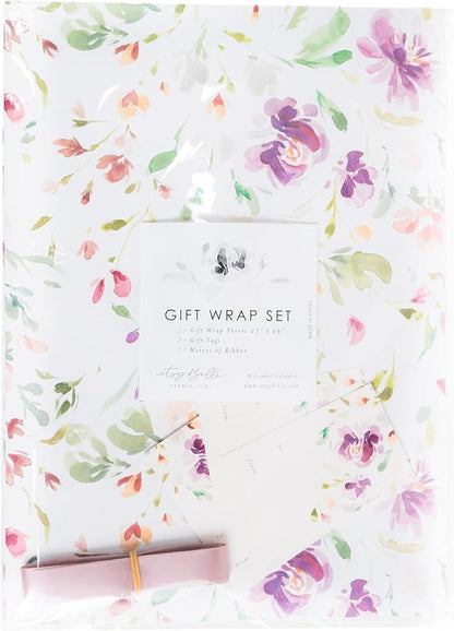 Itsy Belle Studio Floral Wedding Wrapping Paper + Ribbon Set - Image 9