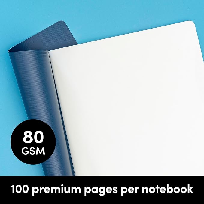 PAPERAGE Soft Cover Lined Journal Notebook, 2 Pack, 100 Pages, Large 7.5 inches - Image 3