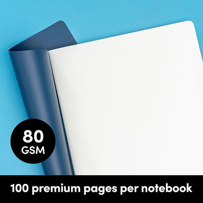 PAPERAGE Soft Cover Lined Journal Notebook, 2 Pack, 100 Pages, Large 7.5 inches - Image 3