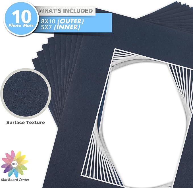 Mat Board Center, 8x10 for 5x7 Dignity Blue Color Mats - Image 3