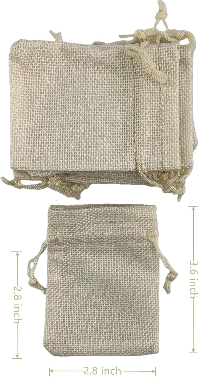 Palmhomee Pack of 25 Burlap Gift Bags - Image 3