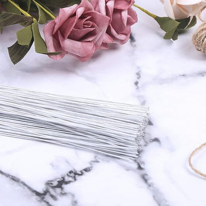 CCINEE 22 Gauge White Floral Wire Stem - Image 5
