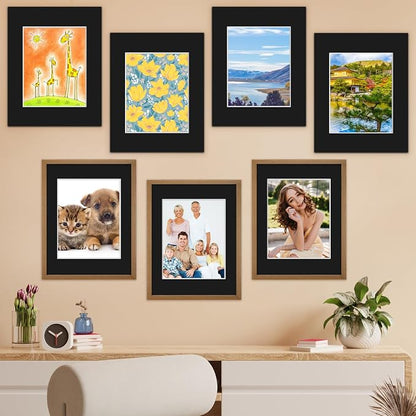 Phinus 8 Pack Picture Mats for Frames, Acid Free 11x14 Matted to 8x10, Picture - Image 7