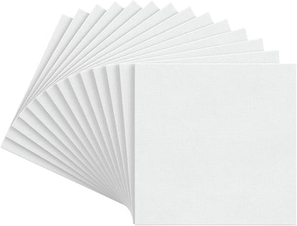 ARTEZA Canvas Boards for Painting, 10 x 10 Inches, Blank White Square Canvas - Image 2