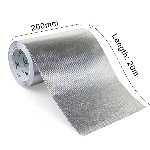 BOMEI PACK Adhesive Aluminum Foil Heat Shield Tape Barrier, Fiberglass Thermal - Image 2
