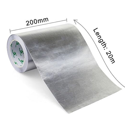 BOMEI PACK Adhesive Aluminum Foil Heat Shield Tape Barrier, Fiberglass Thermal - Image 2