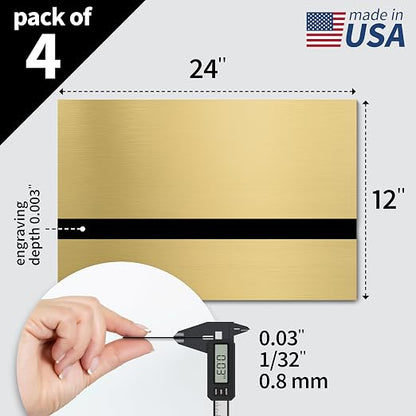 Trotec | Metallic Looking Acrylic Sheet | 12"x24"x1/32, Name Plate | USA Made - Image 2