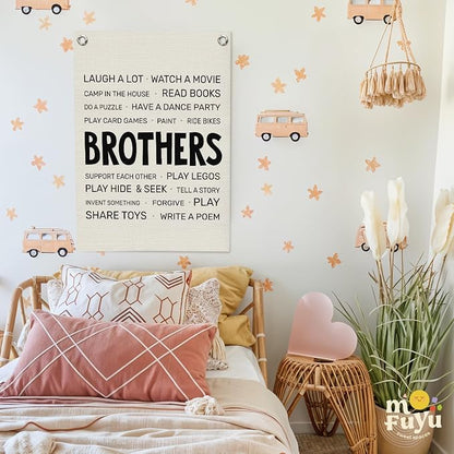 Boys Room Decor, Brothers Make The Best Friends Toddler Room Banner, Playroom - Image 7