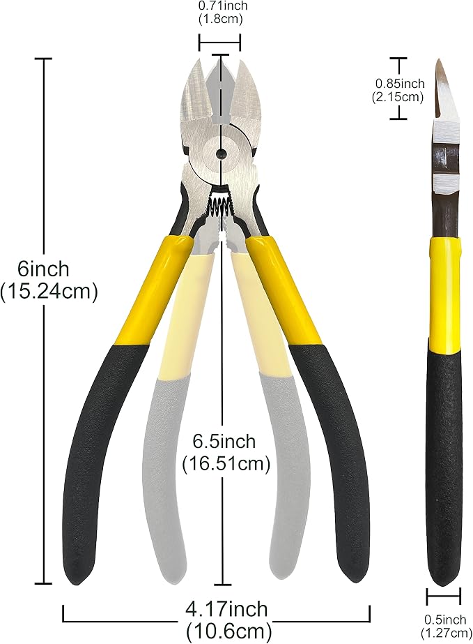 BOOSDEN Wire Cutter, 6.5 inch Side Cutters, Spring Loaded Wire Cutters - Image 2