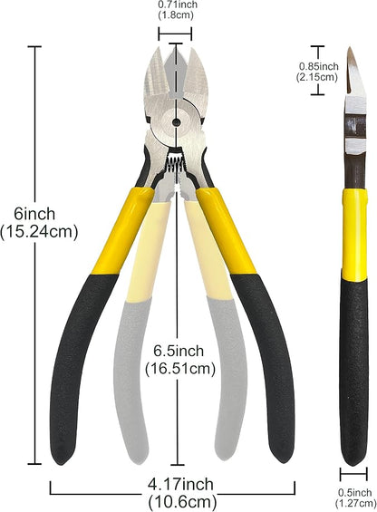 BOOSDEN Wire Cutter, 6.5 inch Side Cutters, Spring Loaded Wire Cutters - Image 2