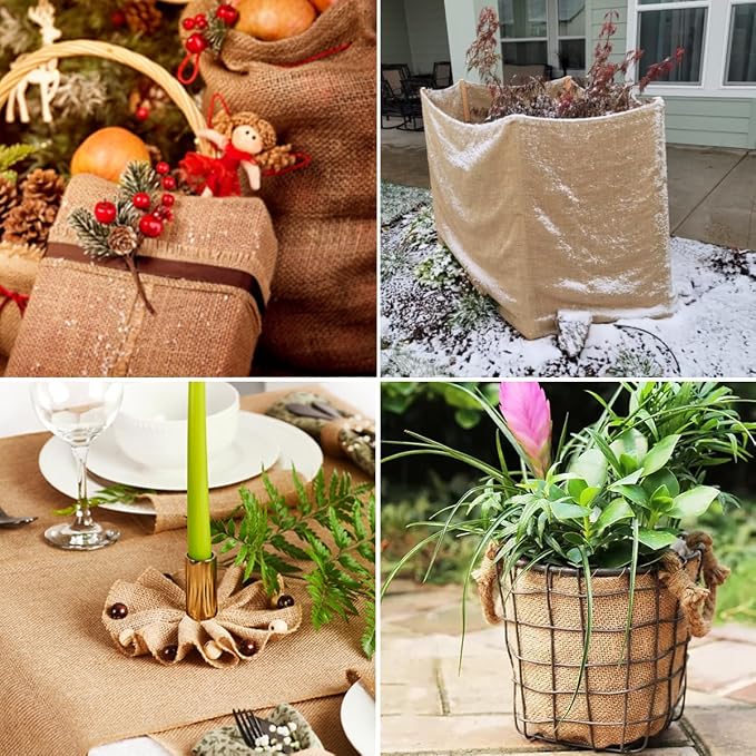Burlap Fabric Roll, Table Runner, Landscaping, Plants & Tree Covering - Image 6