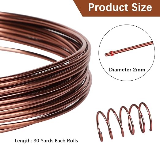 12 Gauge Aluminum Craft Wire, 2mm×30Yards Bendable Metal Craft Wire - Image 3