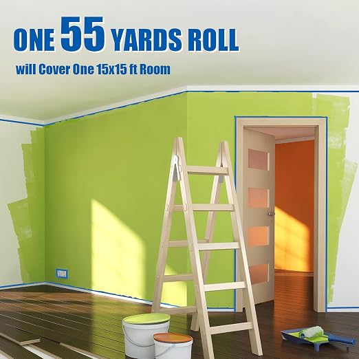 20 Rolls Blue Painters Tape Bulk Pack, Painter's Tape 1-inch × 55 yards - Image 7