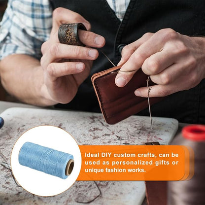 MECCANIXITY Waxed Thread, 197 Yard 1mm 210D Flat Wax Thread Polyester Waxed - Image 6