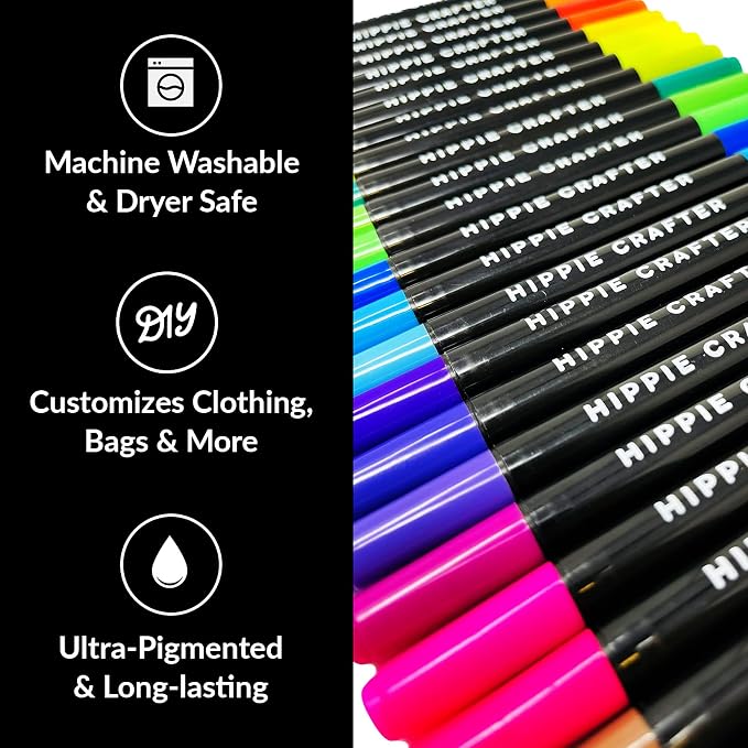 Fabric Markers, Permanent No-Bleed Fabric Pens - Image 7