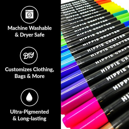 Fabric Markers, Permanent No-Bleed Fabric Pens - Image 7