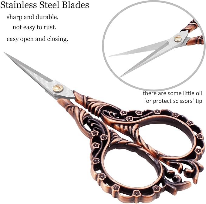 BIHRTC 4.5Inch Small Sewing Scissors Cross Crochet Scissor - Image 2