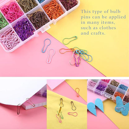 Mayboos 300 Pieces Safety Bulb Pins, 10 Colors Calabash Crochet Stitch Markers - Image 4