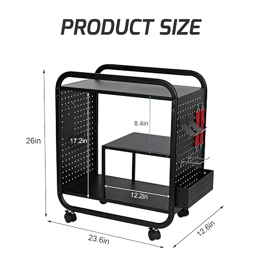 PLKOW Video Game Organizer, Rolling Video Game Storage Rack - Image 6