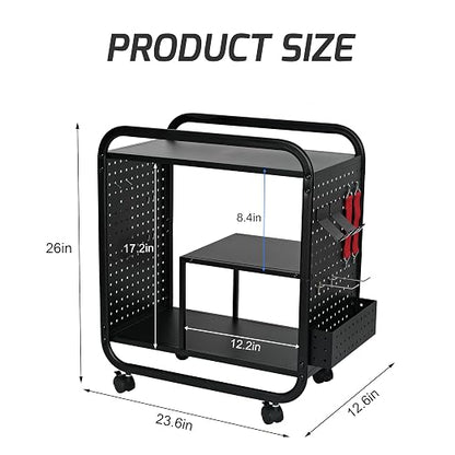 PLKOW Video Game Organizer, Rolling Video Game Storage Rack - Image 6