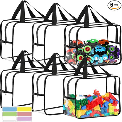 6 Packs Widen X-Large Toy Storage Bags 12.6×9.25×6.9In by OPELETNNT