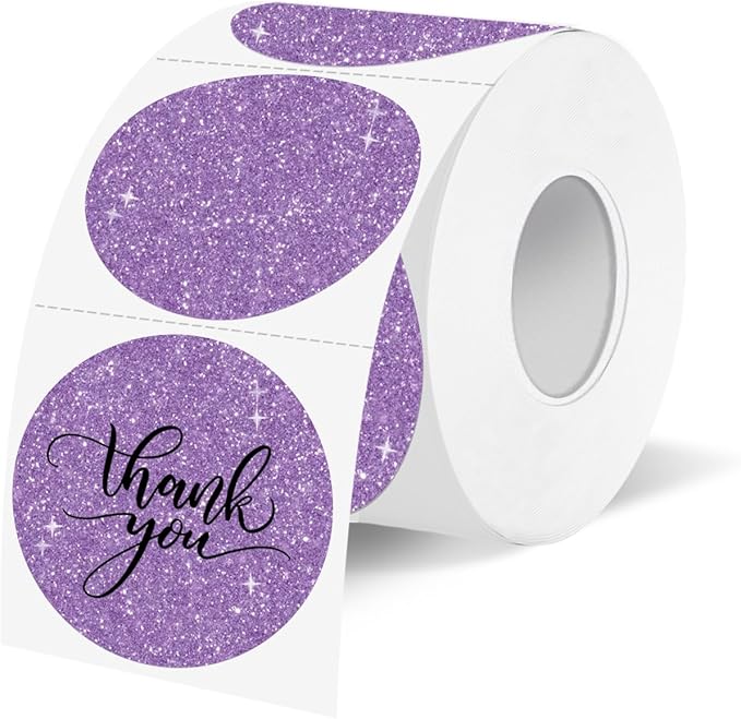 1.5" Holographic Direct Thermal Label Stickers, Round Printable Thermal Printer by Unknown