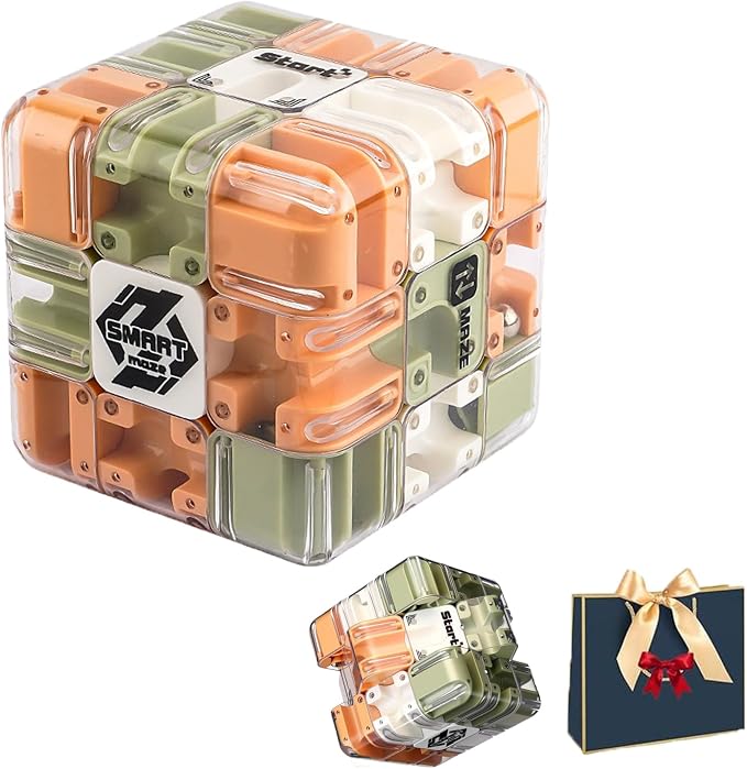 Large Labyrinth 3D Puzzle Maze Cube, 3D Magic Cube Maze Ball Puzzle, Engaging by HOKITANS