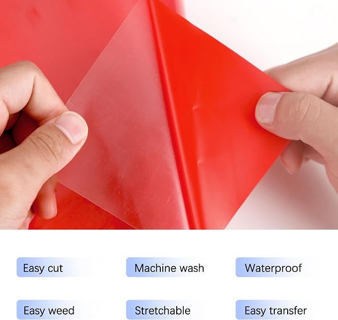 RENLITONG Matte Red Iron on Vinyl Roll - Image 2