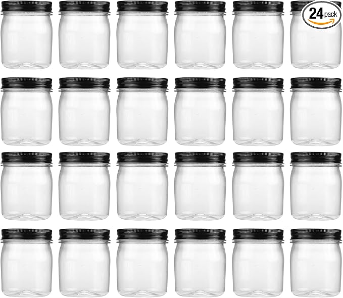 novelinks 8 oz Clear Plastic Jars by novelinks