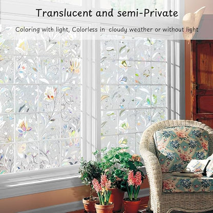 NINETREX Window Privacy Film, 3D Stained Glass Window Film, Decorative Window - Image 2