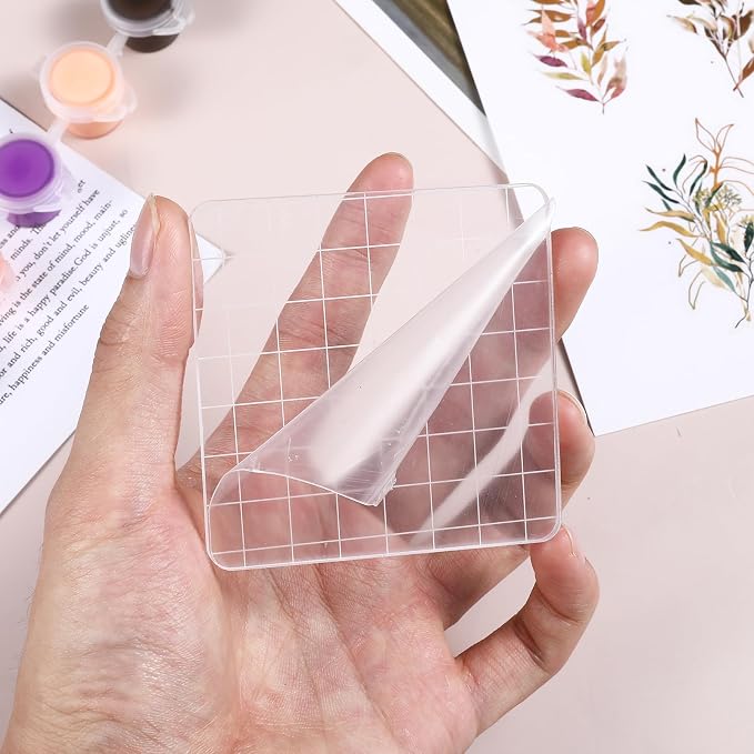 6PCS Acrylic Stamp Block with Grid Lines - Image 3