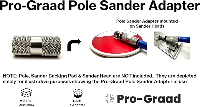 Sanding Pole Adapter, Connect Wood Handles, Telescopic - Image 5