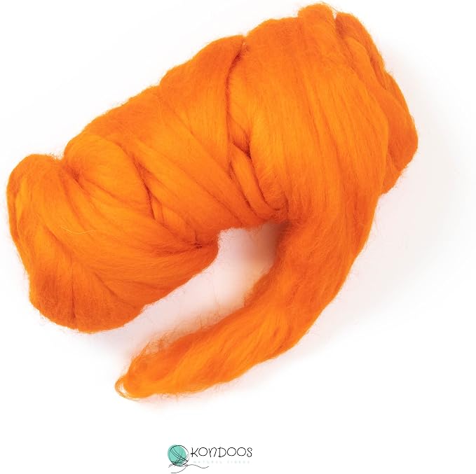 Colored Natural Wool roving, 8 OZ. Best Wool - Image 2