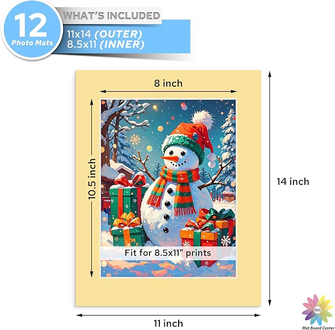 Mat Board Center, 11X14 Mix Color Mats - Image 2