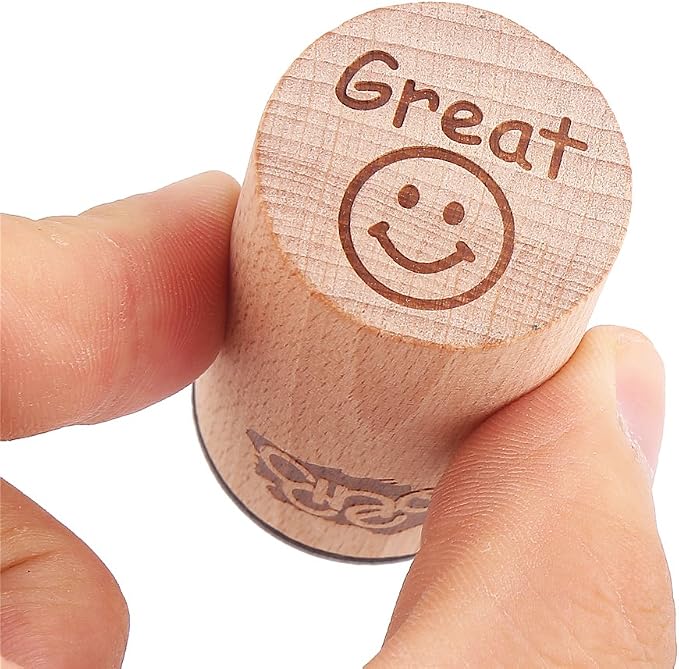 DECORA 6pcs Round Wood Rubber Stamp - Image 7