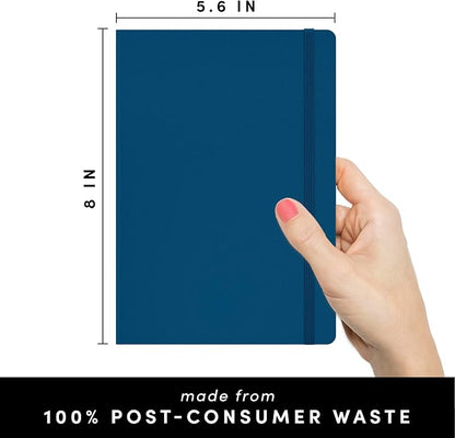 PAPERAGE Recycled Lined Journal Notebook, 160 Pages, Medium 5.6 in x 8 in - Image 2