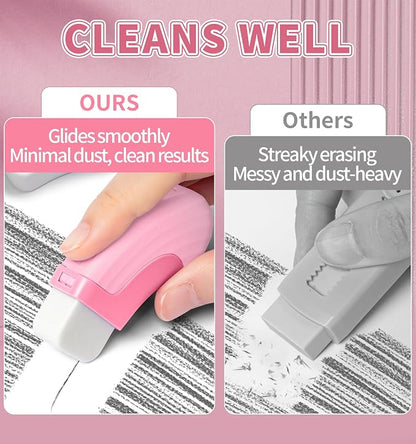 Pack Rubber Erasers Sliding Retractable Eraser, Large White Erasers - Image 3