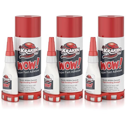 Kraken Bond Wow! CA Glue with Spray Adhesive Activator by KRAKENBOND