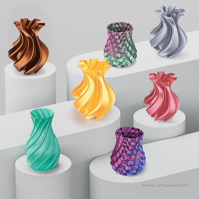 ELEGOO Silk PLA Filament Triple Colors Blue Purple Black, Shiny Tri-Color 3D - Image 6