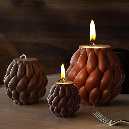 3 Pack Spiral Ball Cylinder Soap & Candle Mold by ESEDAGESiliconeMold