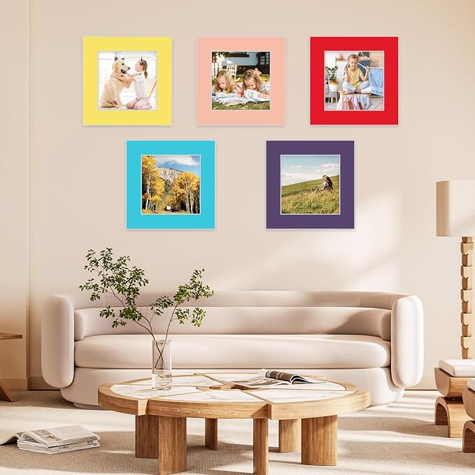 15 Pack 12x12 Picture Mats, Mixed Colors Frame Mattes - Image 6